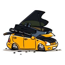 Illustration d'une voiture sinistrée - voituresonline.com